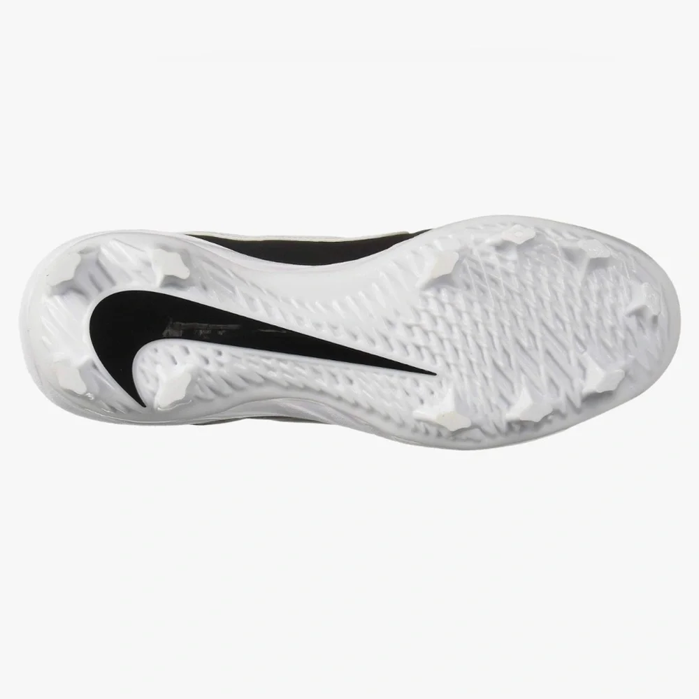 Nike Men's Alpha Huarache Varsity Low MCS Baseball Shoe, Black White
